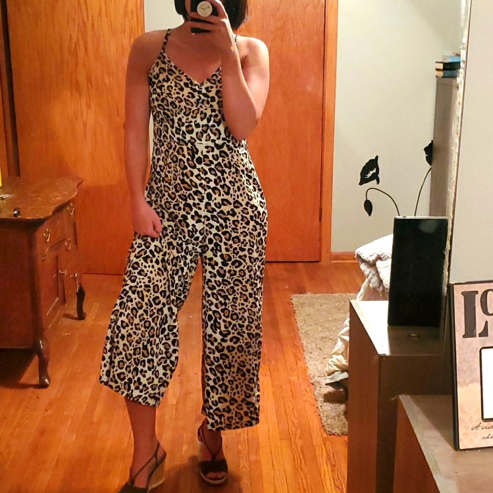 Leopard print jumpsuit